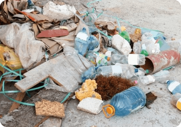 Bauschutt verunreinigt nicht recyclebar